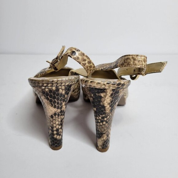 Tahari snake print platform slingback Heels Size 7M - Picture 3 of 12